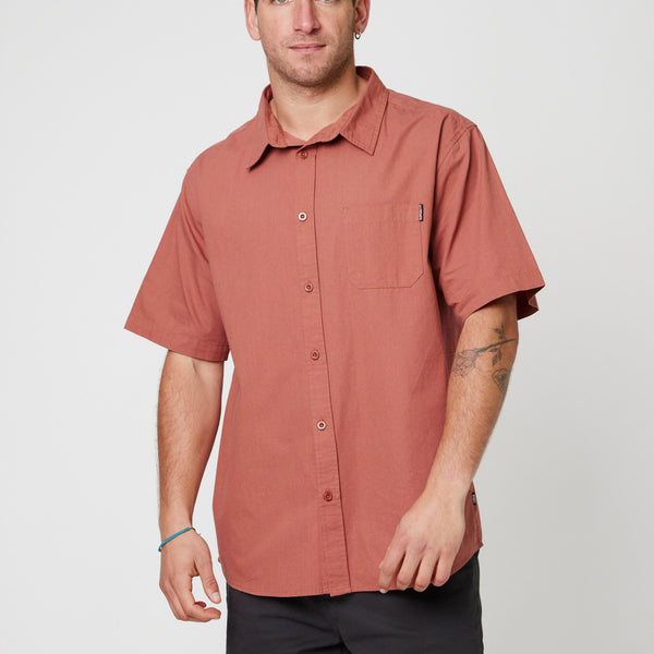 Camisas Burdeo Hombre Solid