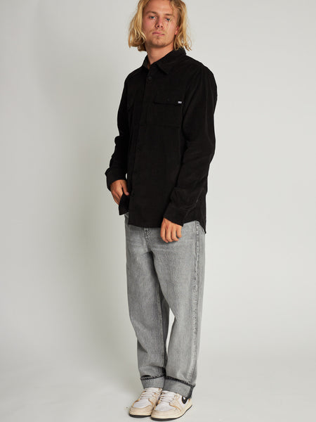 Camisa Cotelé Hombre Freeman Negra