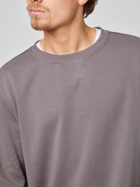 Poleron Gris Hombre Crew