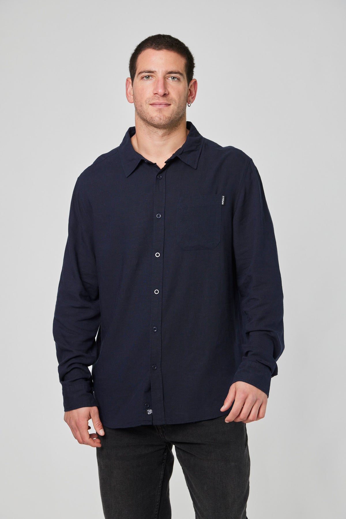 Camisa Azul Hombre Clutch
