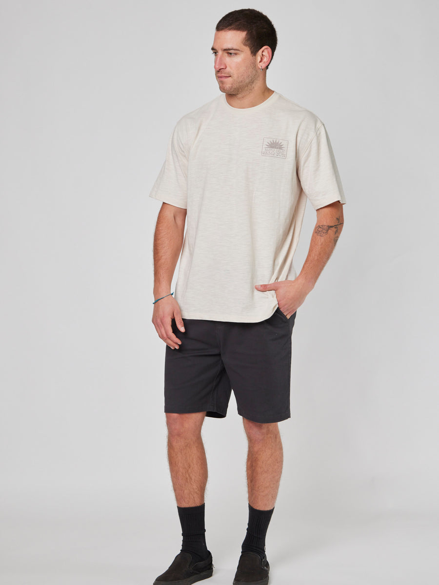 Polera Blanca Hombre Manga Corta Sunday
