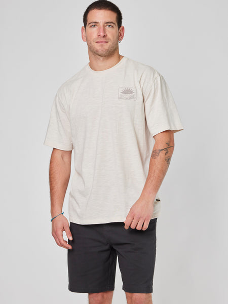 Polera Blanca Hombre Manga Corta Sunday