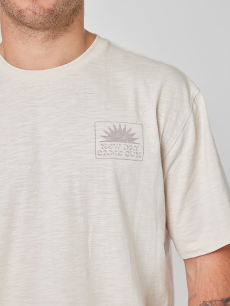 Polera Blanca Hombre Manga Corta Sunday