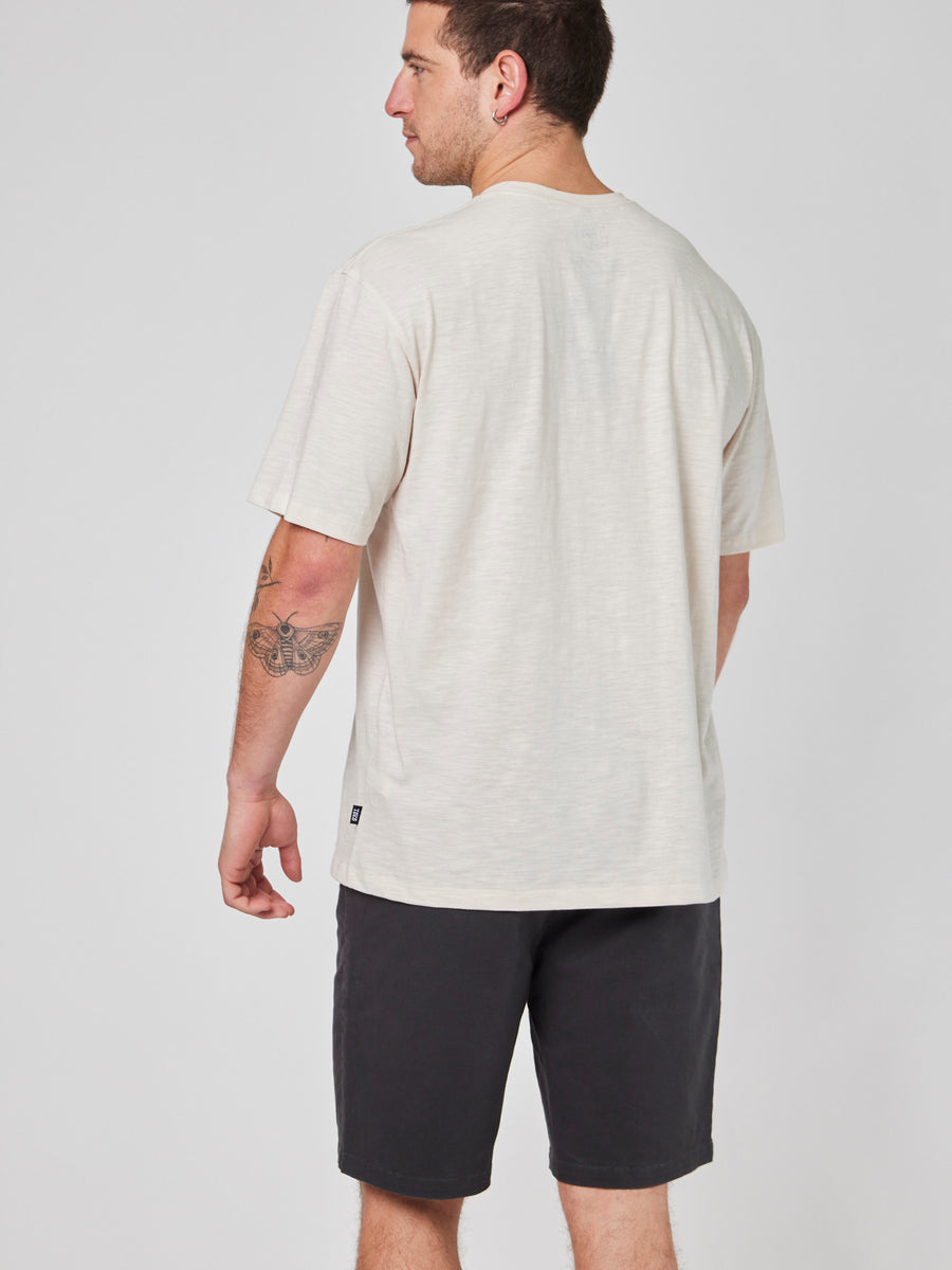 Polera Blanca Hombre Manga Corta Sunday