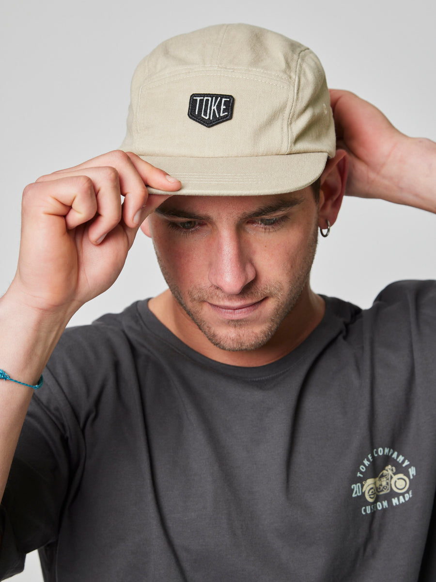 Jockey Beige Five Panel Toke