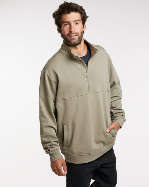 Polerón Verde Hombre Half Zip