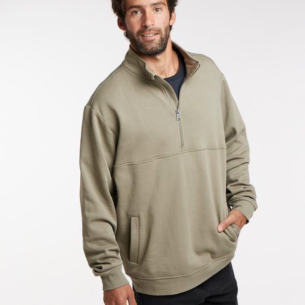 Polerón Verde Hombre Half Zip