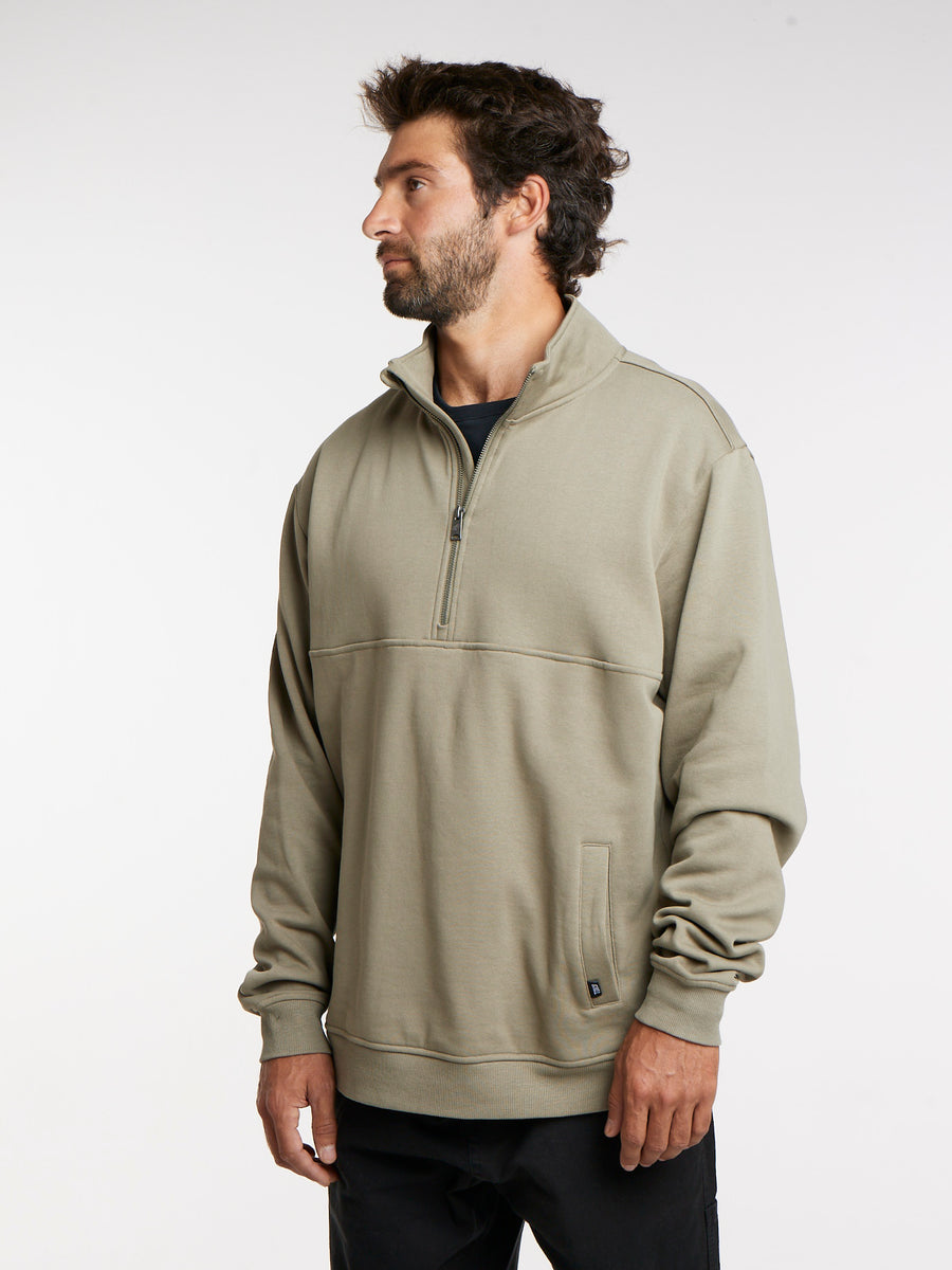 Polerón Verde Hombre Half Zip