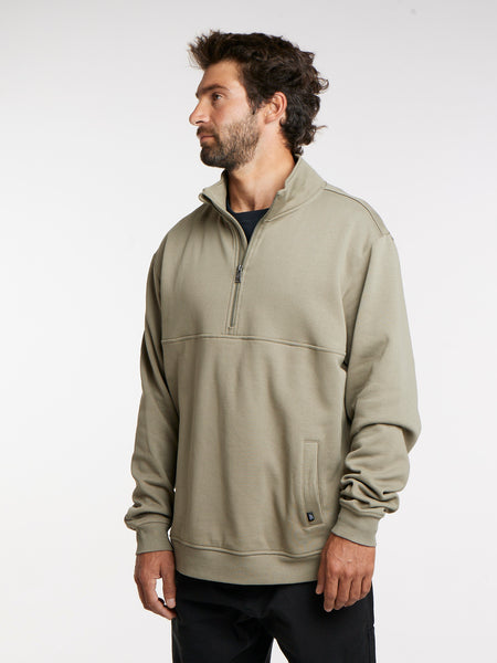 Polerón Verde Hombre Half Zip