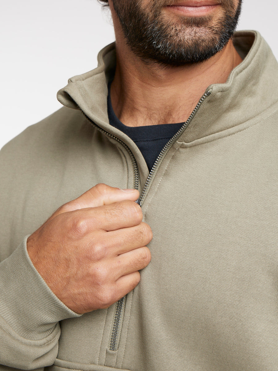 Polerón Verde Hombre Half Zip