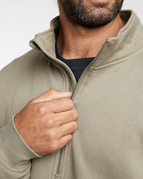Polerón Verde Hombre Half Zip
