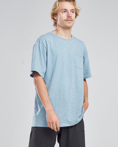 Polera Bolsillo Celeste