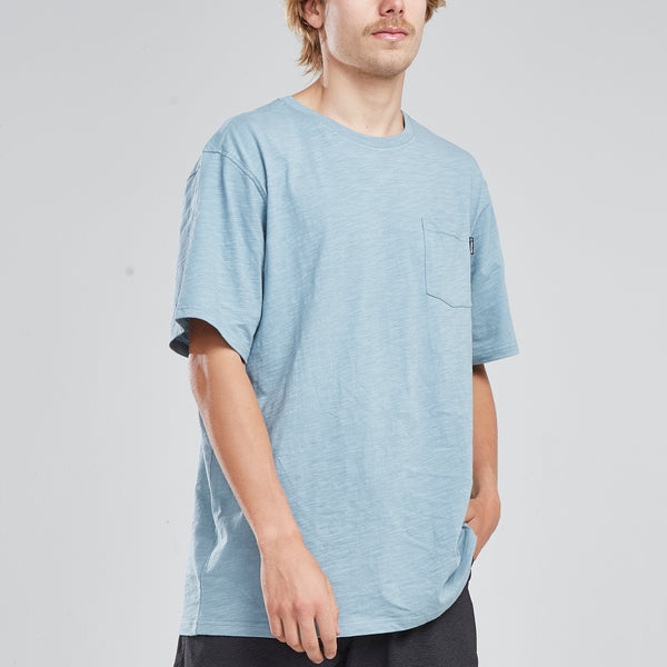 Polera Bolsillo Celeste