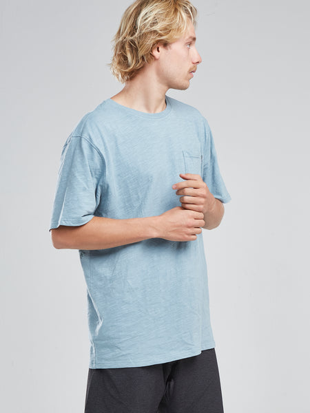 Polera Bolsillo Celeste