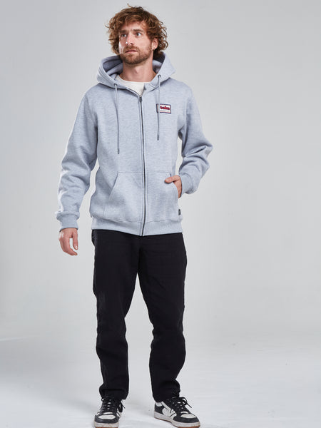Poleron Full Zipper Gris Claro