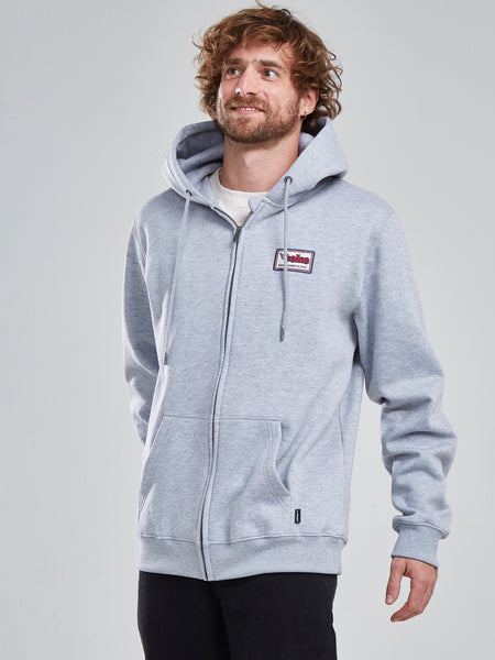Poleron Full Zipper Gris Claro