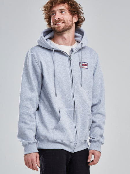 Poleron Full Zipper Gris Claro
