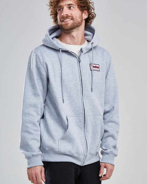 Poleron Full Zipper Gris Claro