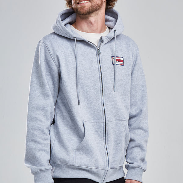Poleron Full Zipper Gris Claro