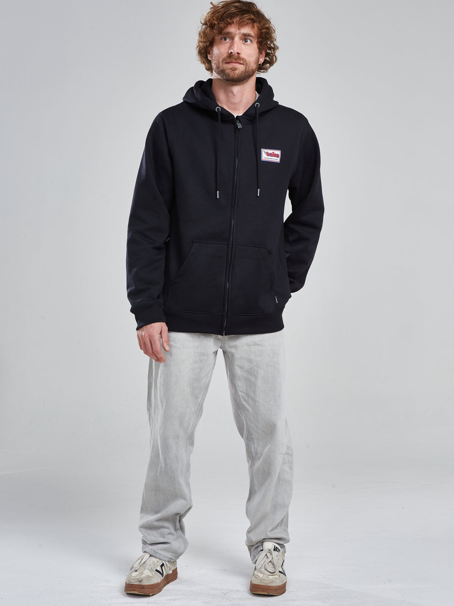 Poleron Full Zipper Negro