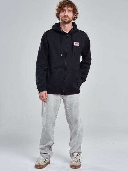 Poleron Full Zipper Negro