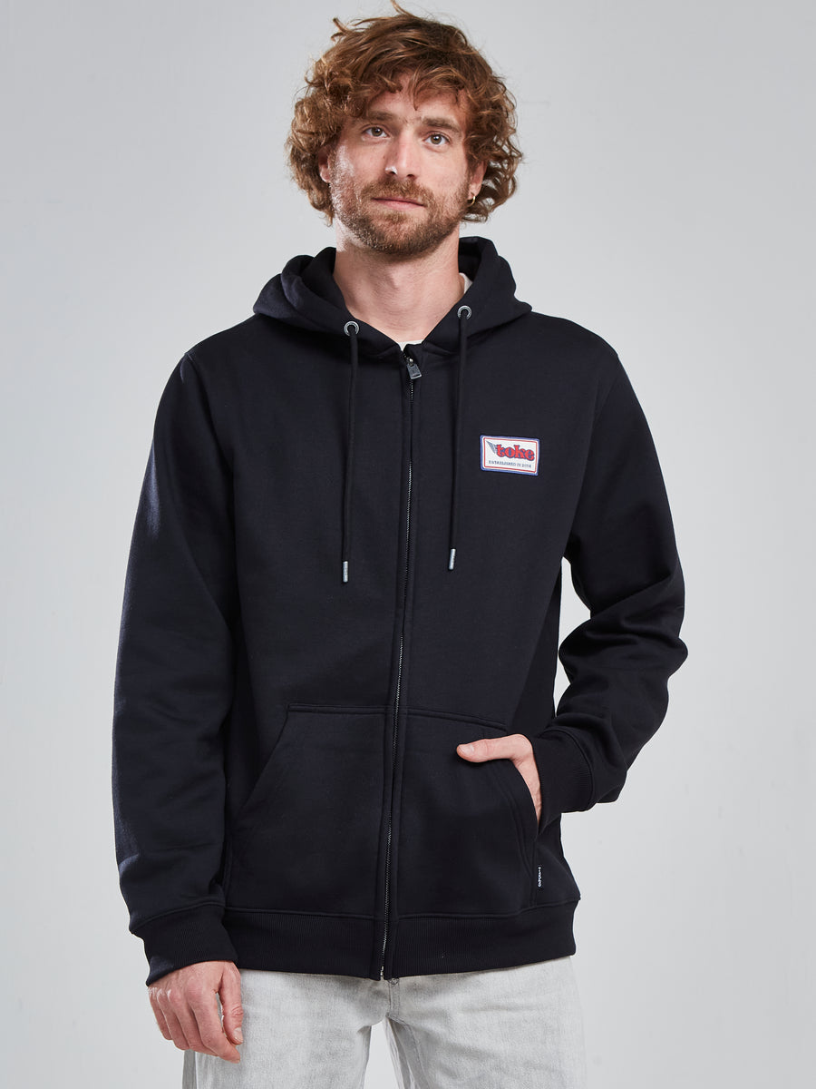 Poleron Full Zipper Negro