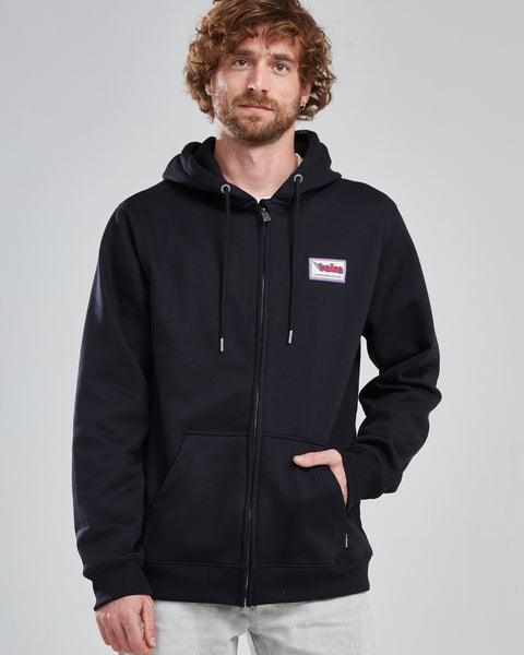 Poleron Full Zipper Negro