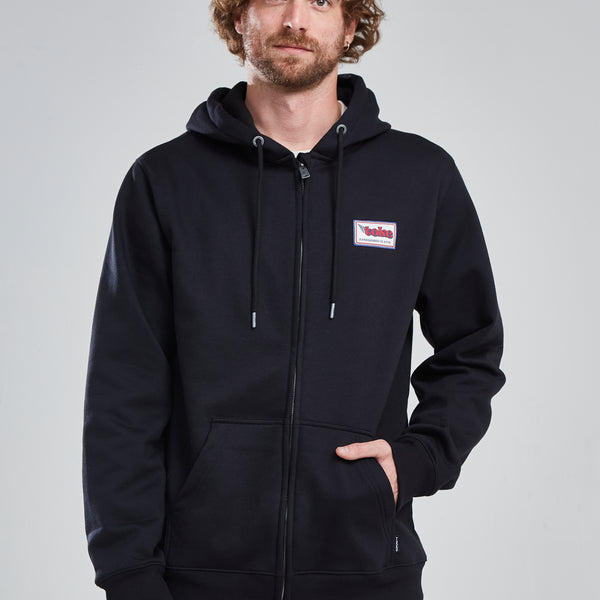 Poleron Full Zipper Negro