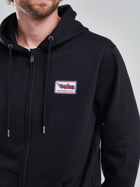Poleron Full Zipper Negro