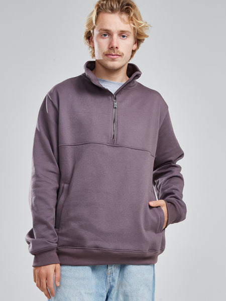 Poleron Half Zipper Burdeo