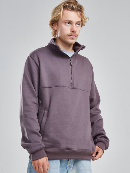 Poleron Half Zipper Burdeo