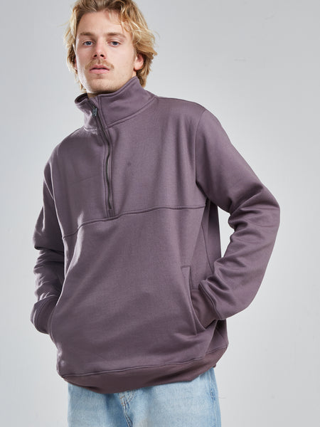 Poleron Half Zipper Burdeo