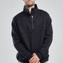 Poleron Half Zipper Negro