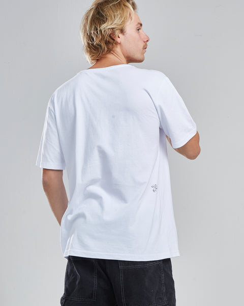 Polera Hombre Blanca Garage