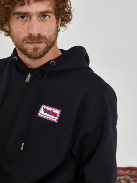 Poleron Full Zipper Negro