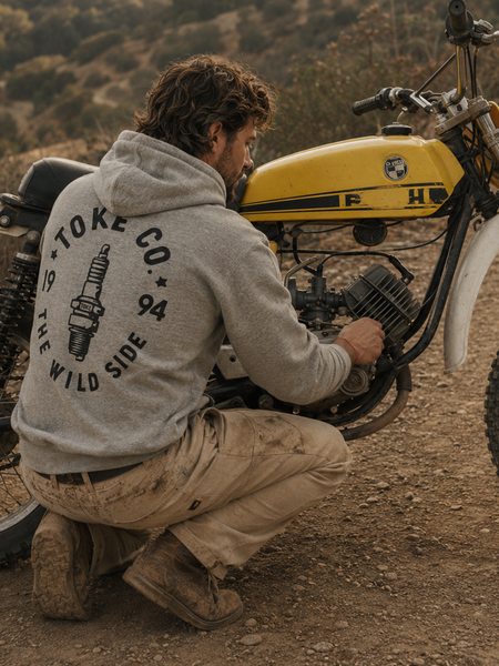 Poleron Hoodie Melange Hombre Racer