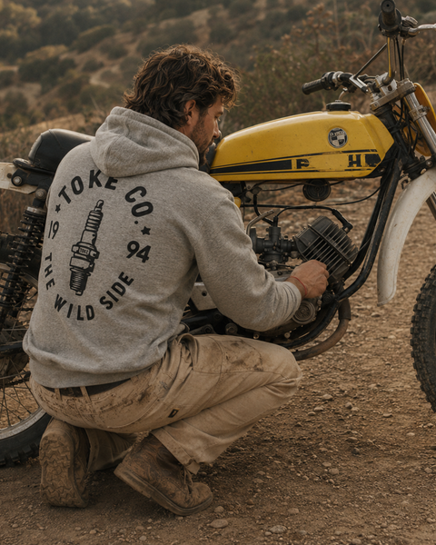 Poleron Hoodie Melange Hombre Racer