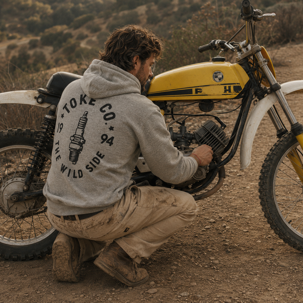 Poleron Hoodie Melange Hombre Racer