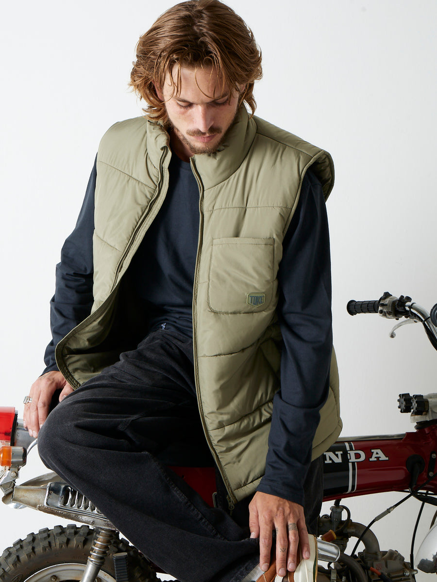 Chaqueta Sin Manga Hombe Verde