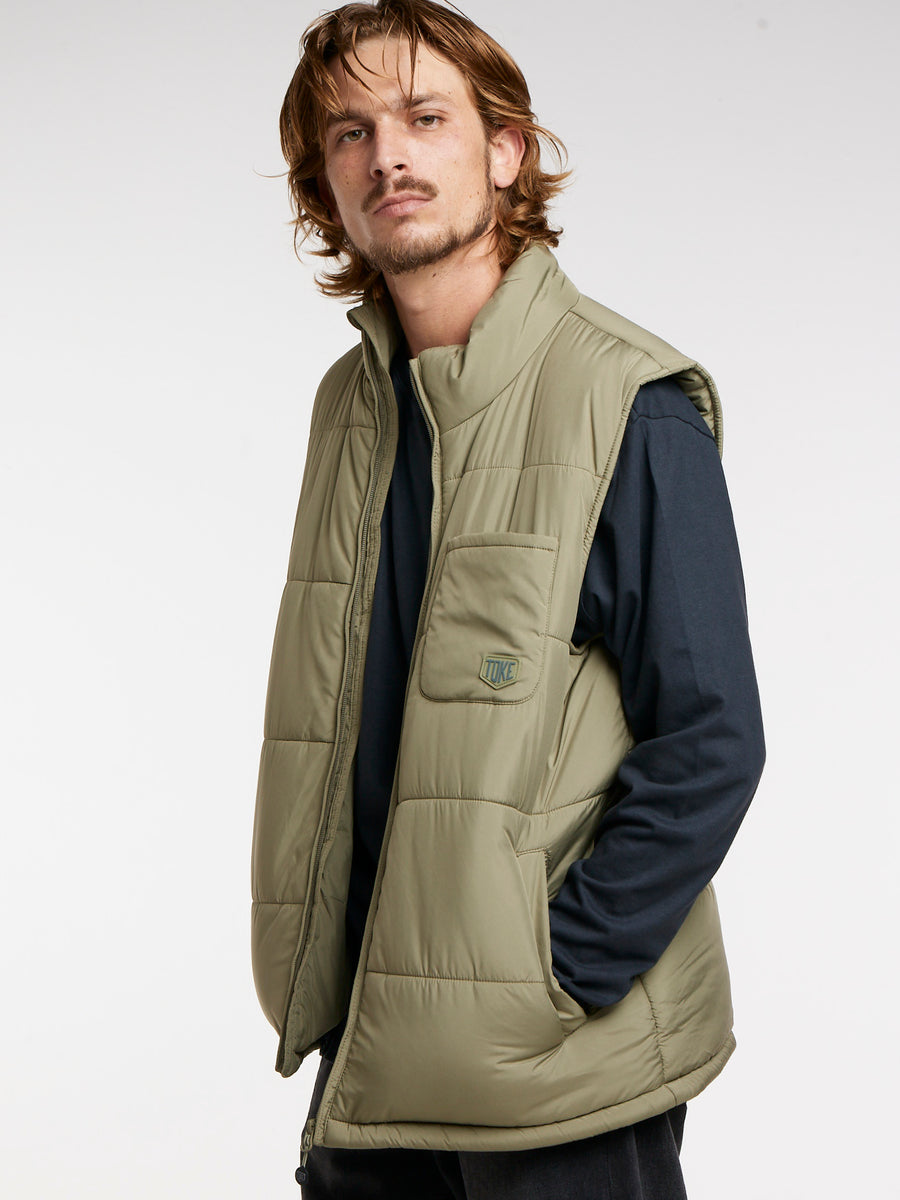 Chaqueta Sin Manga Hombe Verde