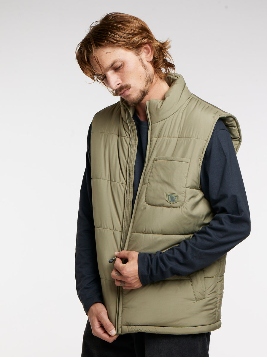 Chaqueta Sin Manga Hombe Verde
