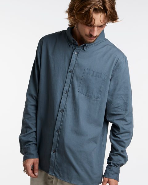 Camisa Manga Larga Azul Toke