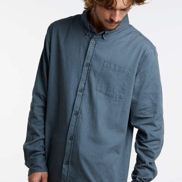 Camisa Manga Larga Azul Toke