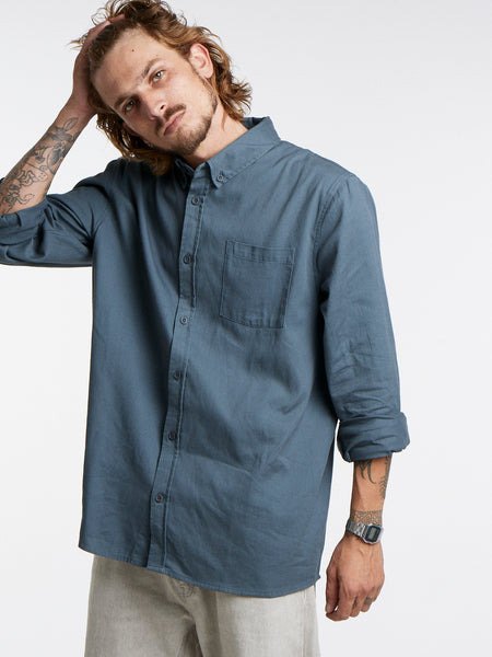 Camisa Manga Larga Azul Toke