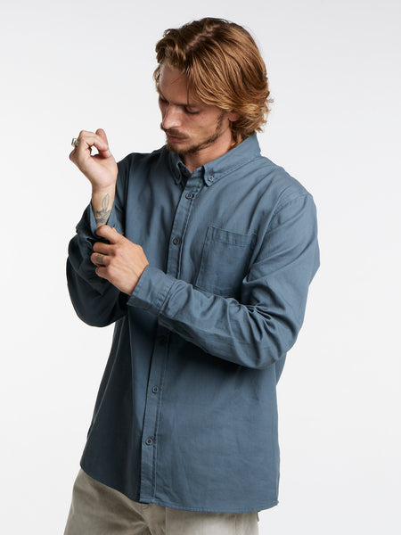 Camisa Manga Larga Azul Toke