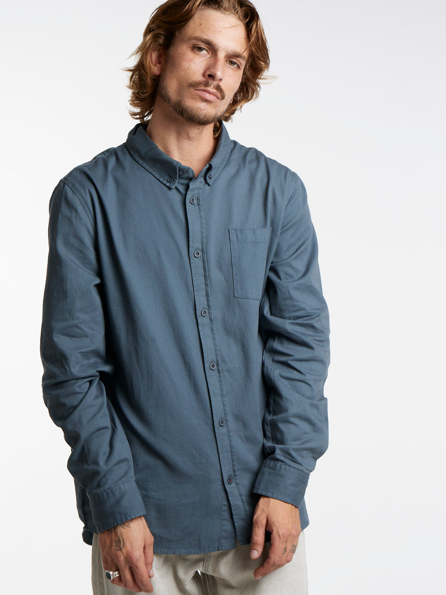 Camisa Manga Larga Azul Toke