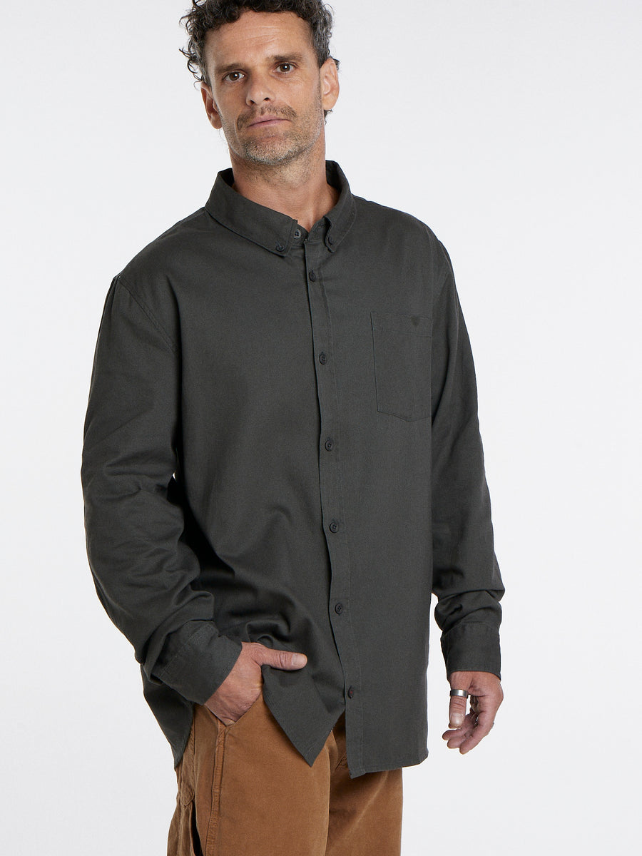 Camisa Manga Larga Hombre Gris Toke