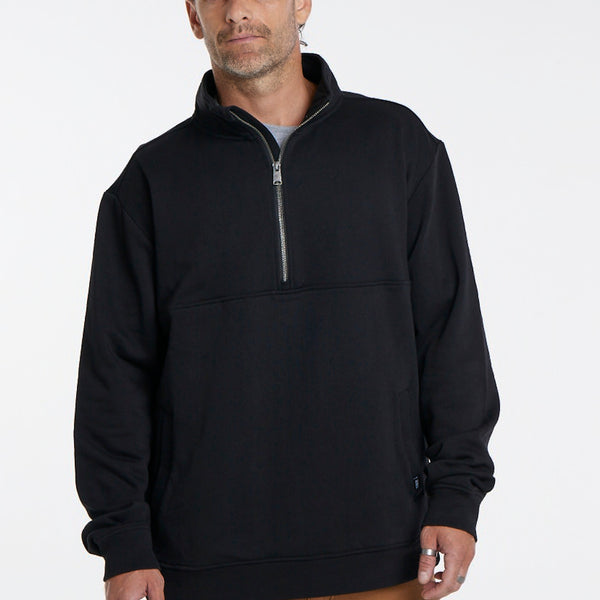 Polerón Negro Hombre Half Zip