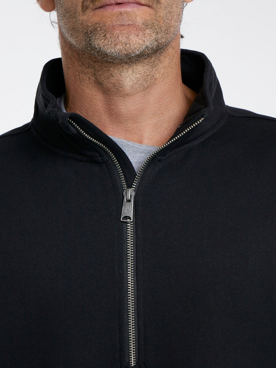 Polerón Negro Hombre Half Zip