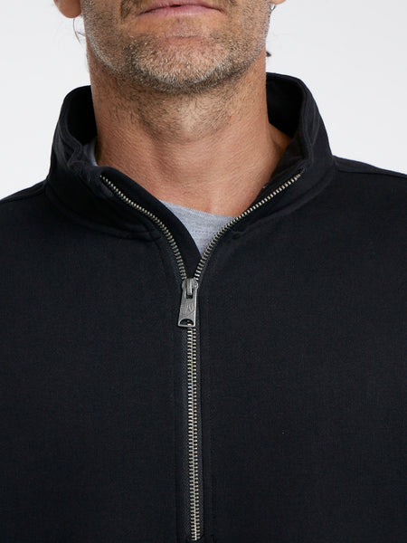 Polerón Negro Hombre Half Zip